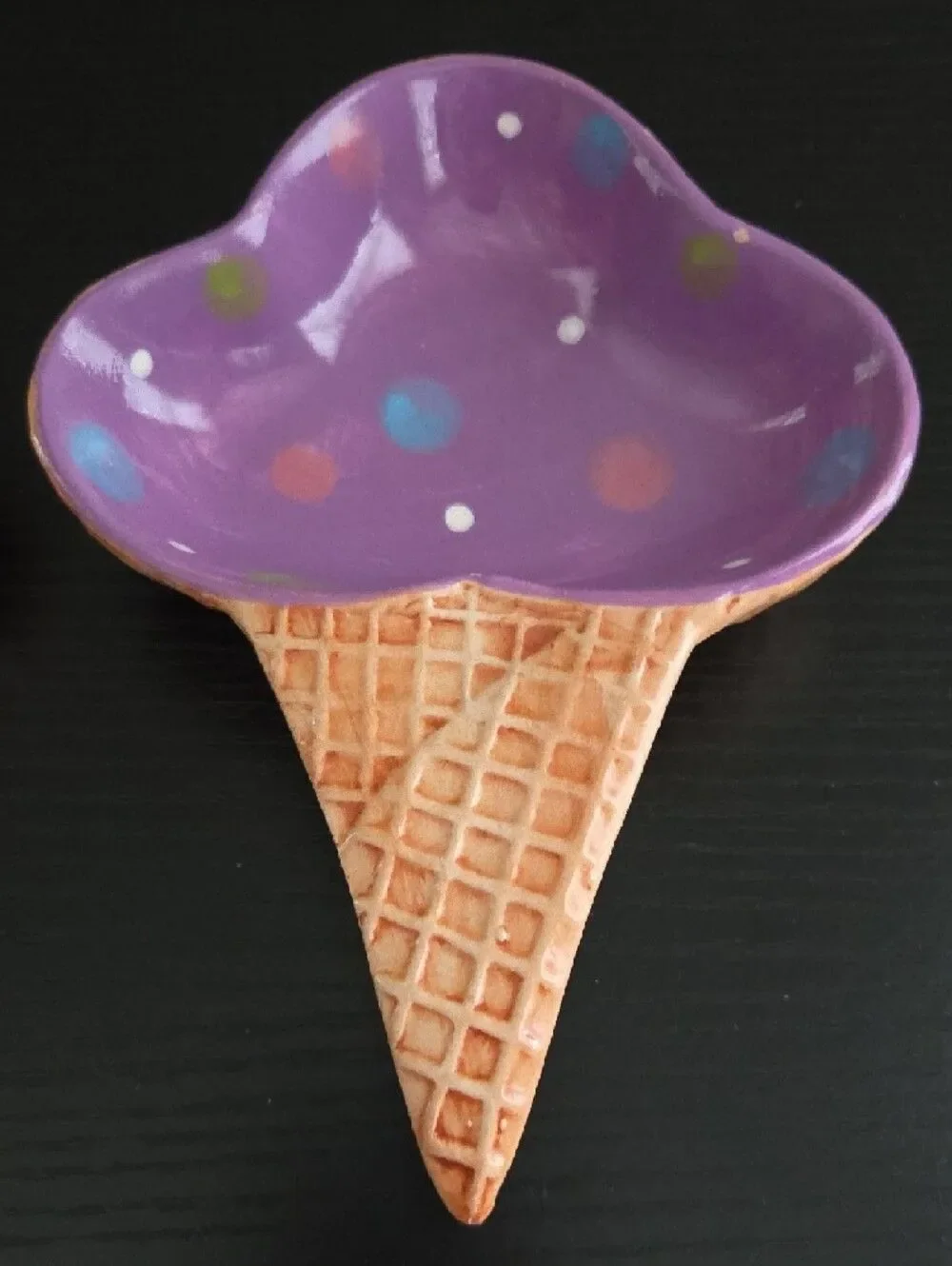 Vintage Ice Cream Cone Ceramic Small Dishes/Trinket Dish